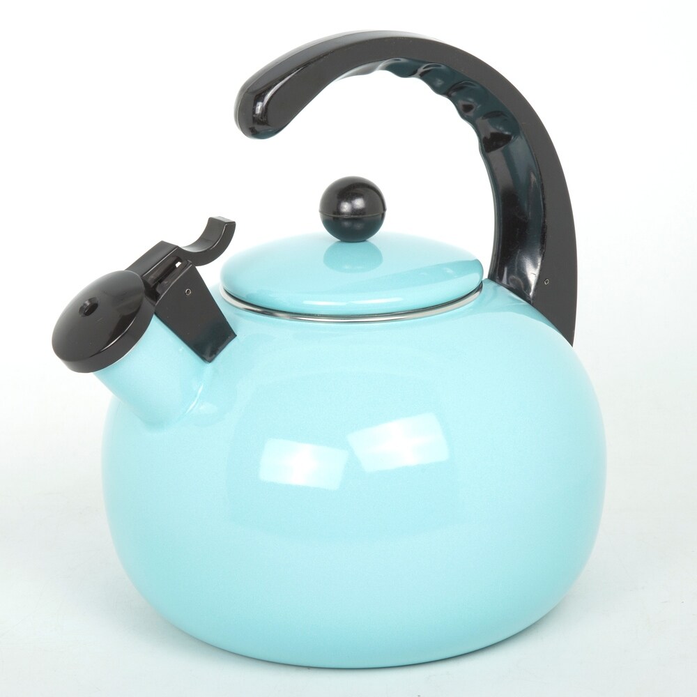Horizon 2.5 Qt White Whistling Tea 2 quart whistling kettle