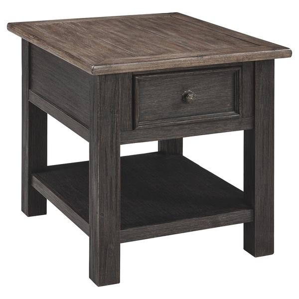 Shop Wooden End Table with One Drawer and One Shelf, Brown ...