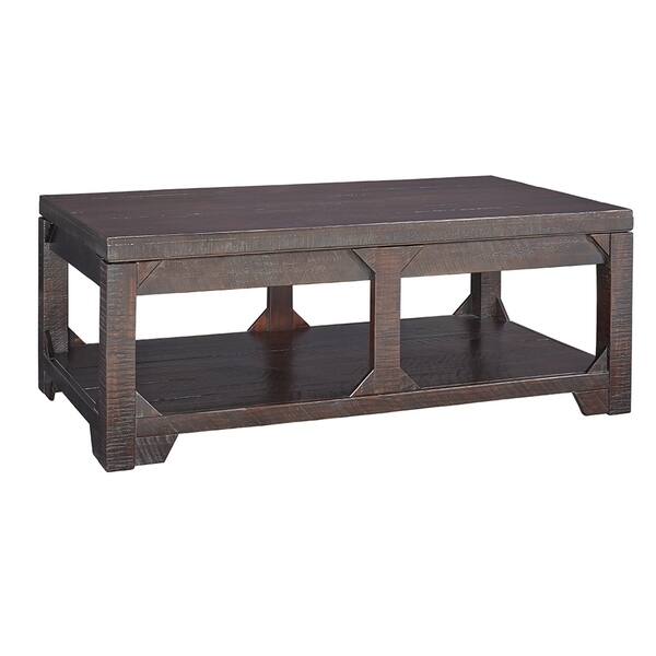 Wooden Lift Top Coffee Table With One Open Shelf Brown Overstock 30947881