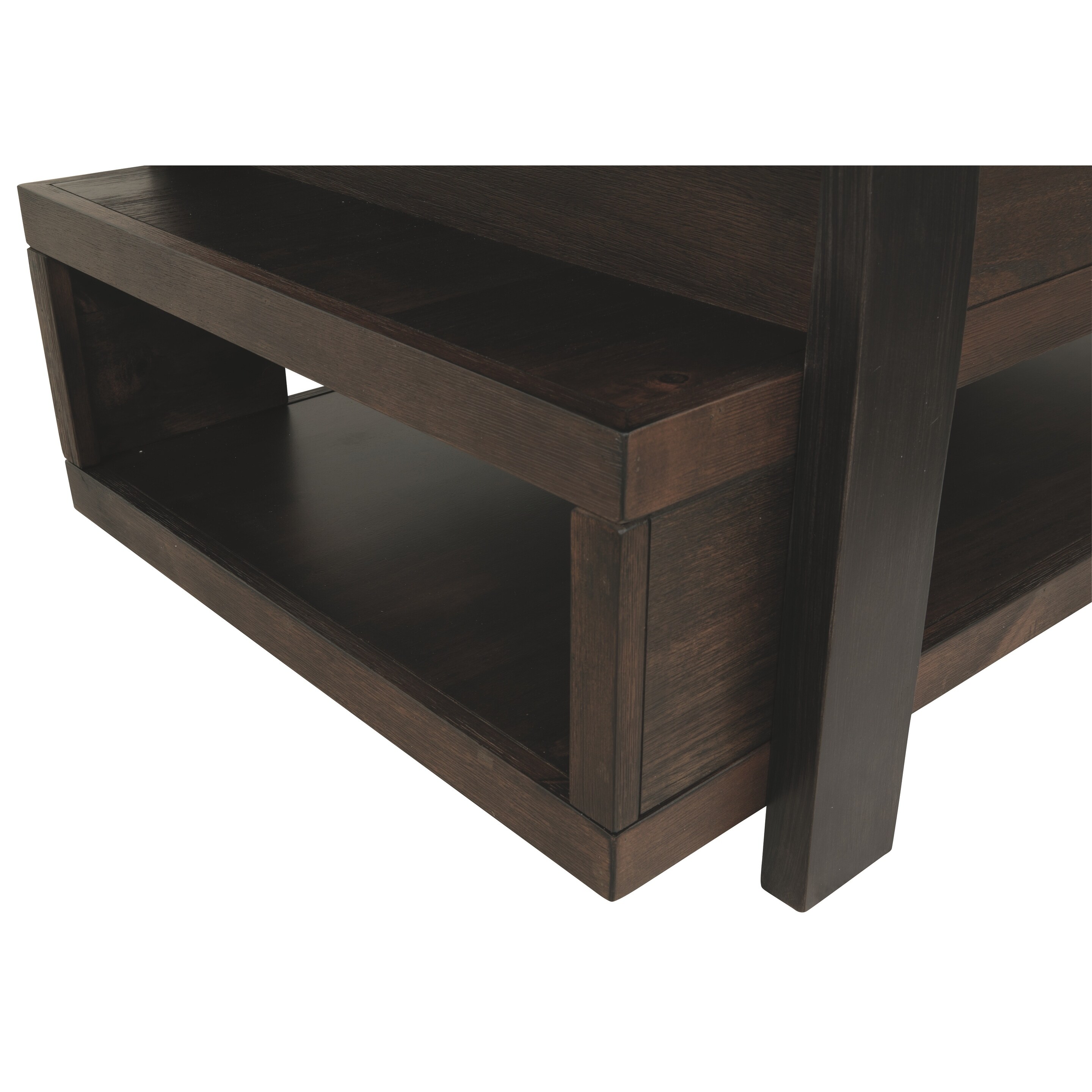 Wood and Metal Lift Top Coffee Table with Open Shelf, Brown Bed Bath & Beyond 30947896