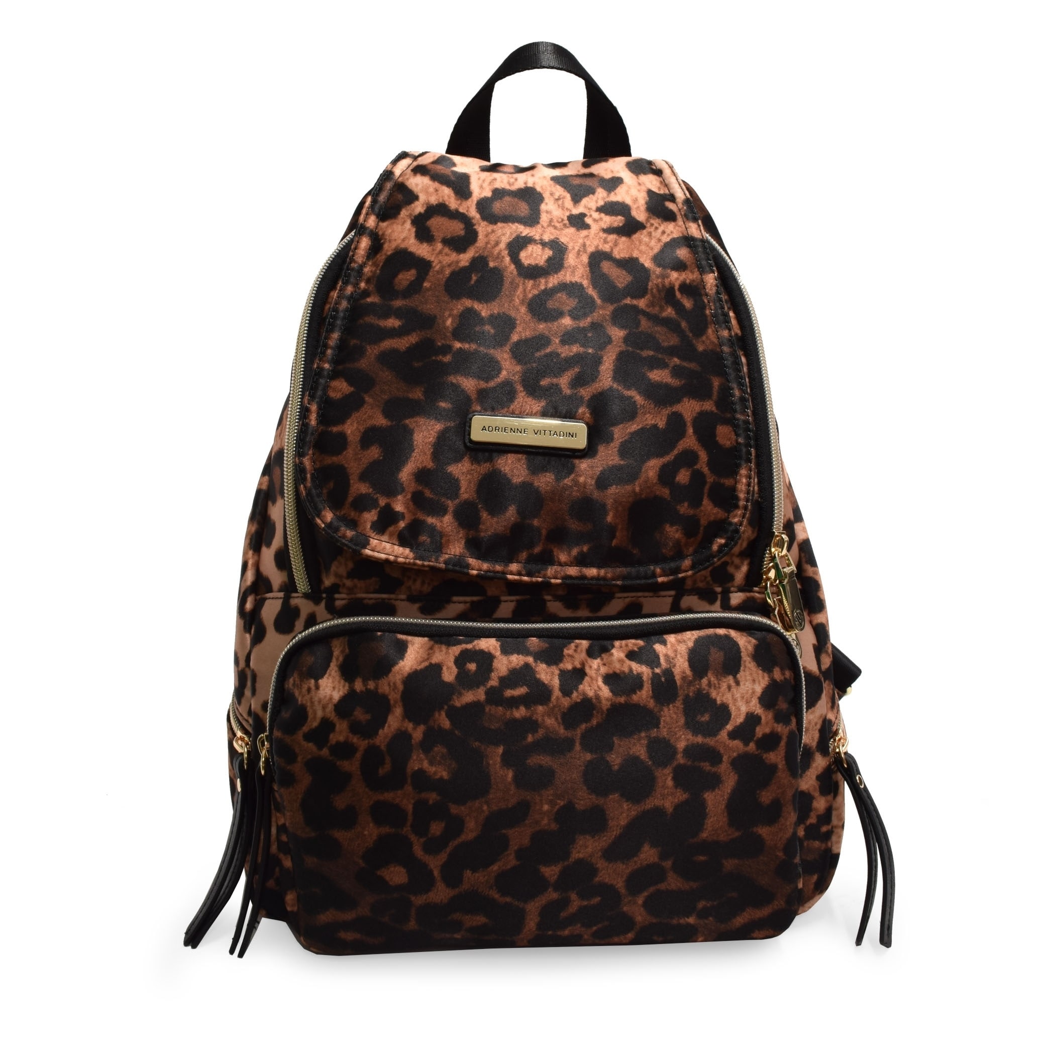 adrienne vittadini leopard backpack