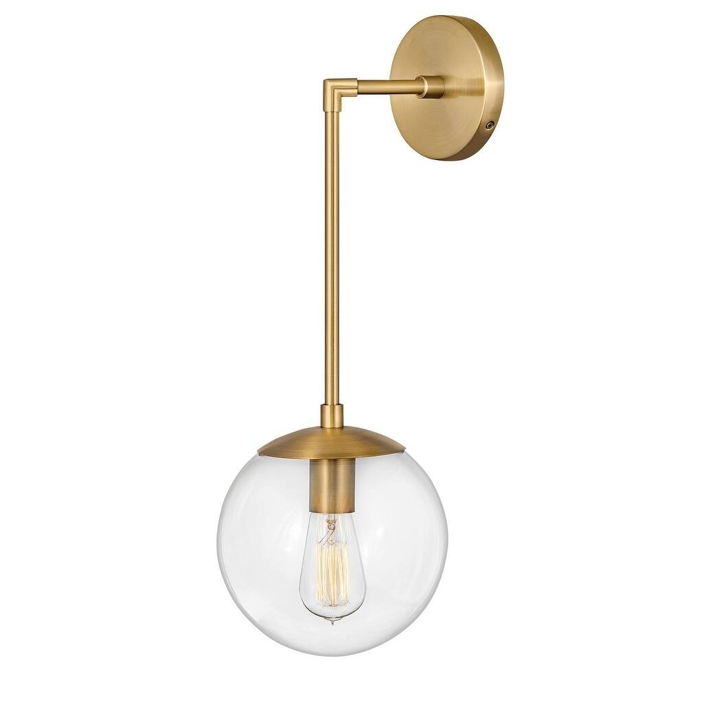 Warby 1-Light Wall Mount Heritage Brass Sconce - N/A