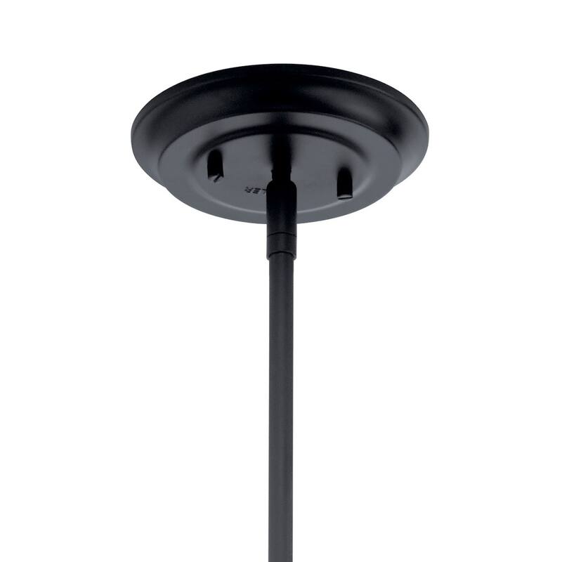 Kichler Lighting Elias 1-Light Semi Flush Mount Ceiling Light Black