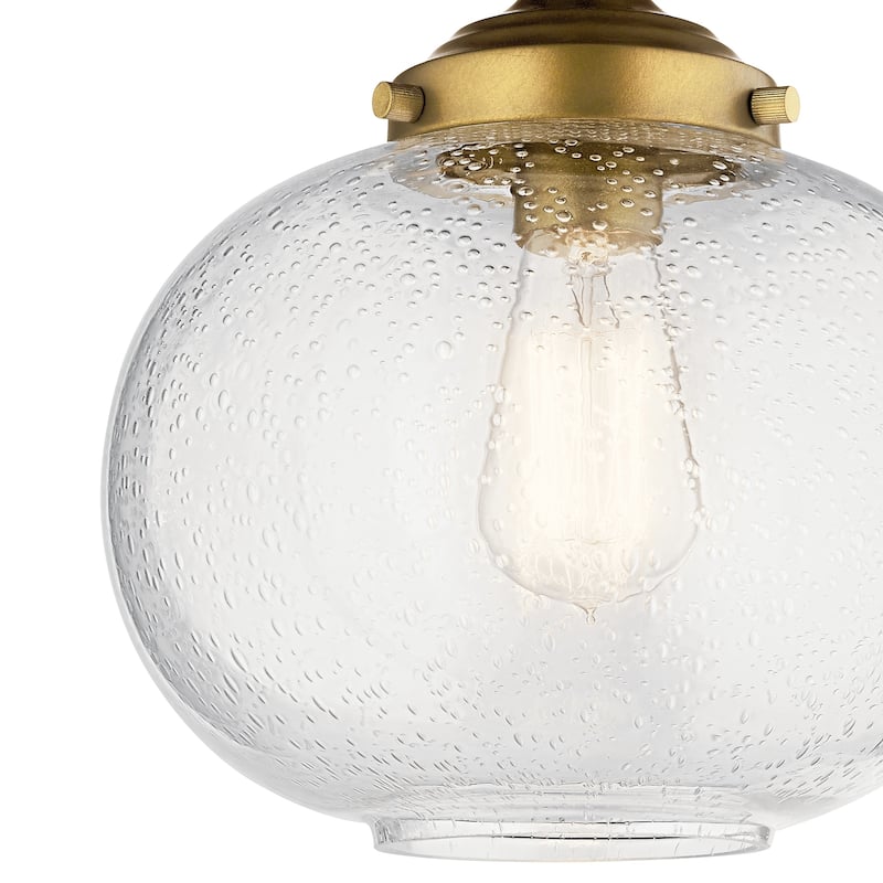 Kichler Lighting Avery 1-Light Semi Flush Mount Natural Brass