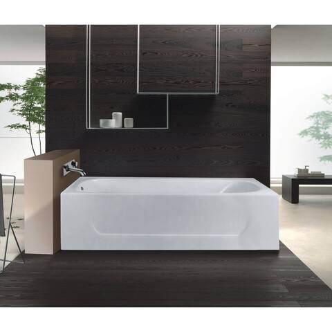 60-Inch Cast Iron Alcove Tub in White