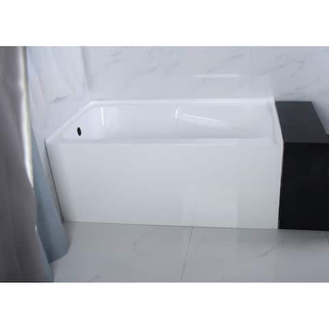 54-Inch Acrylic Alcove Tub with Arm Rest