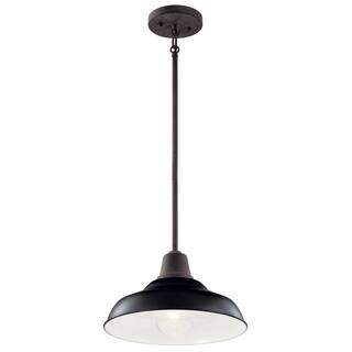Kichler Lighting Pier 1-Light Outdoor Pendant/Semi Flush Black