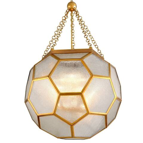 Hexsation by Martyn Lawrence Bullard Vintage Brass Pendant