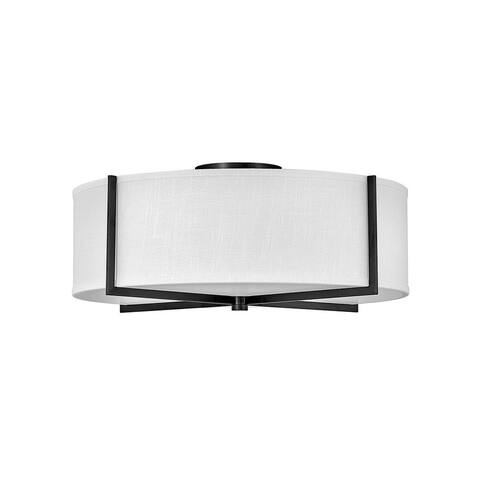 Axis 4-Light Large Black Semi-Flush Mount