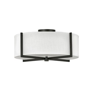 Axis 3-Light Medium Black Semi-Flush Mount
