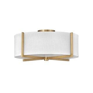 Axis 3-Light Medium Heritage Brass Semi-Flush Mount