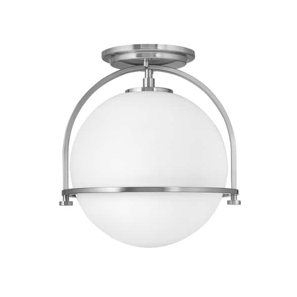 Somerset 1-Light Small Brushed Nickel Semi-Flush Mount - Bed Bath \u0026 Beyond  - 30950076, image size:600x600
