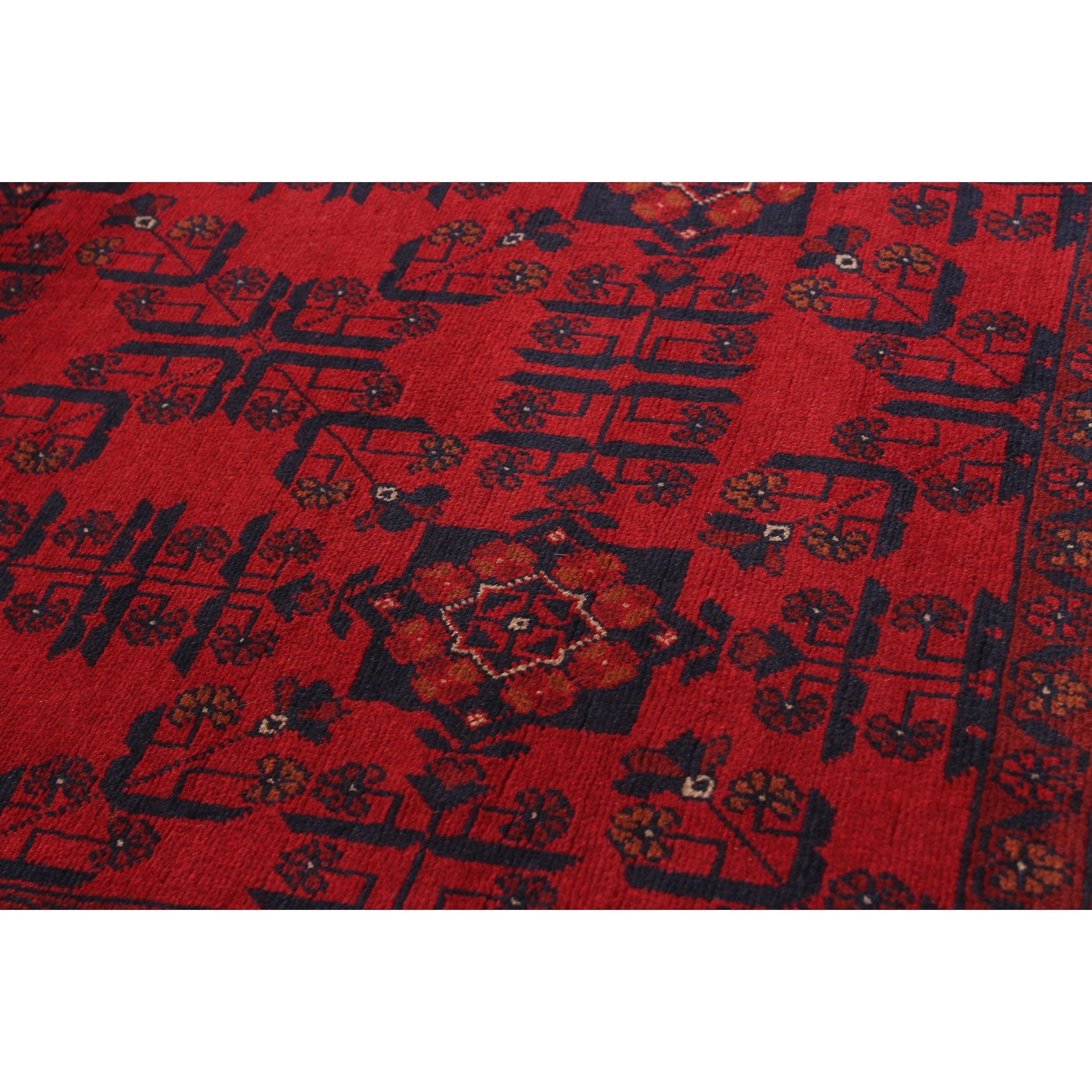 Finest Khal Mohammadi Bordered Red Rug 4'3 x 6'3 Bedroom Hand-Knotted Wool Rug eCarpet Gallery Area Rug for Living Room 328692 Finest Khal Mohammadi Bordered Red Rug 4'3 x 6'3 Bedroom Hand-Knotted Wool Rug eCarpet Gallery Area Rug for Living Room 328692