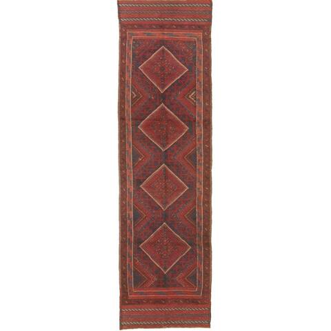 Hand-knotted Tajik Caucasian Red Wool Rug - 2'0" x 8'5" Runner
