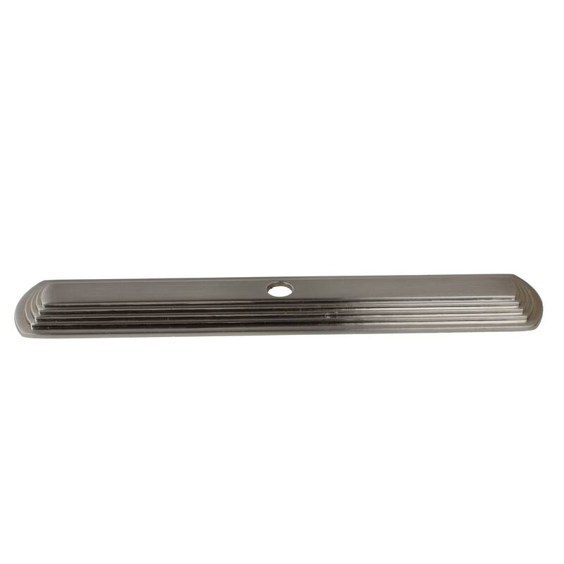GlideRite 5-Pk 6 in. Satin Nickel Rounded Rectangle Cabinet Backplate - Satin Nickel