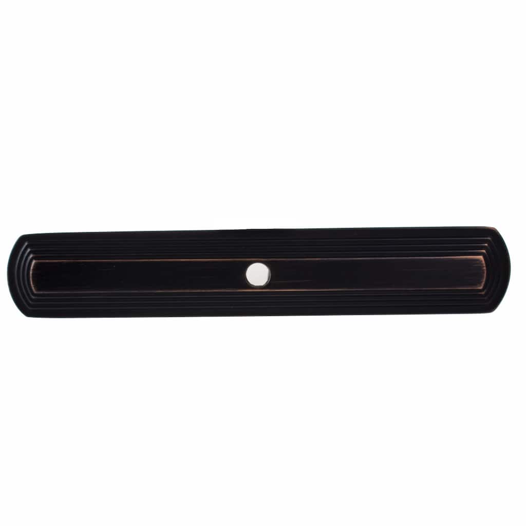 GlideRite 5-Pk 6 in. Rubbed Bronze Rounded Rectangle Cabinet Backplate - Oil Rubbed Bronze