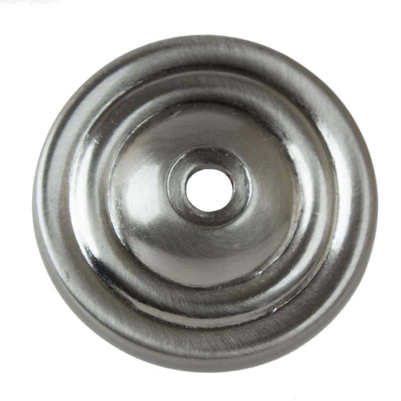 GlideRite 5-Pack 1-1/2 in. Satin Nickel Round Cabinet Backplates - Satin Nickel