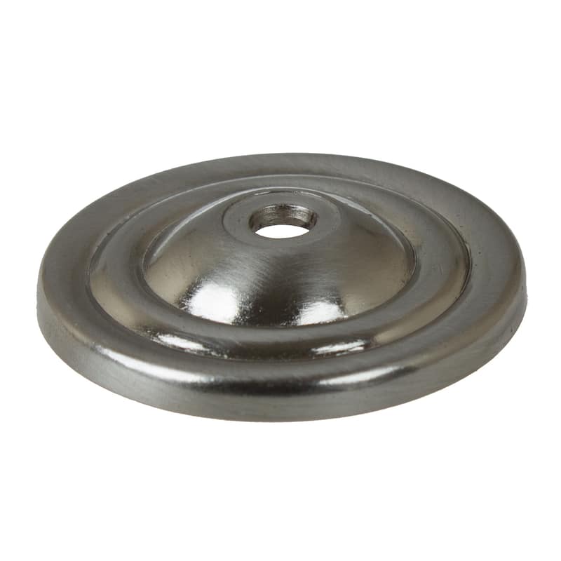 GlideRite 5-Pack 1-1/2 in. Satin Nickel Round Cabinet Backplates - Satin Nickel