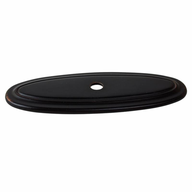 GlideRite 5-Pack 3 in. Rubbed Bronze Thin Oblong Cabinet Backplates - Oil Rubbed Bronze