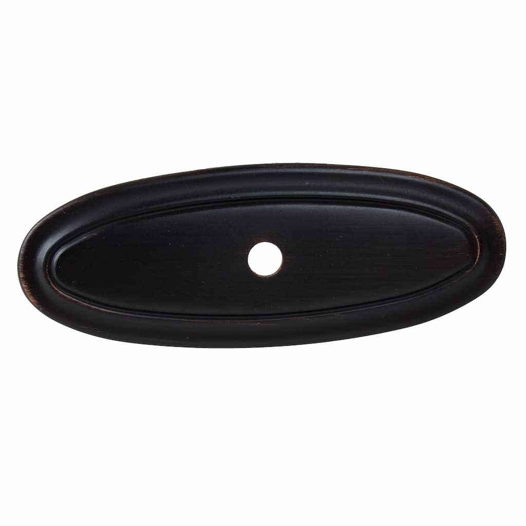 GlideRite 5-Pack 3 in. Rubbed Bronze Thin Oblong Cabinet Backplates - Oil Rubbed Bronze