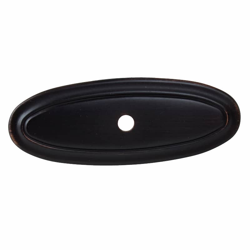 GlideRite 5-Pack 3 in. Rubbed Bronze Thin Oblong Cabinet Backplates - Oil Rubbed Bronze