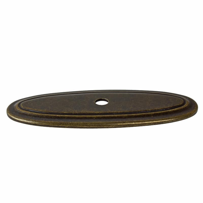 GlideRite 5-Pack 3 in. Antique Thin Oblong Cabinet Backplates