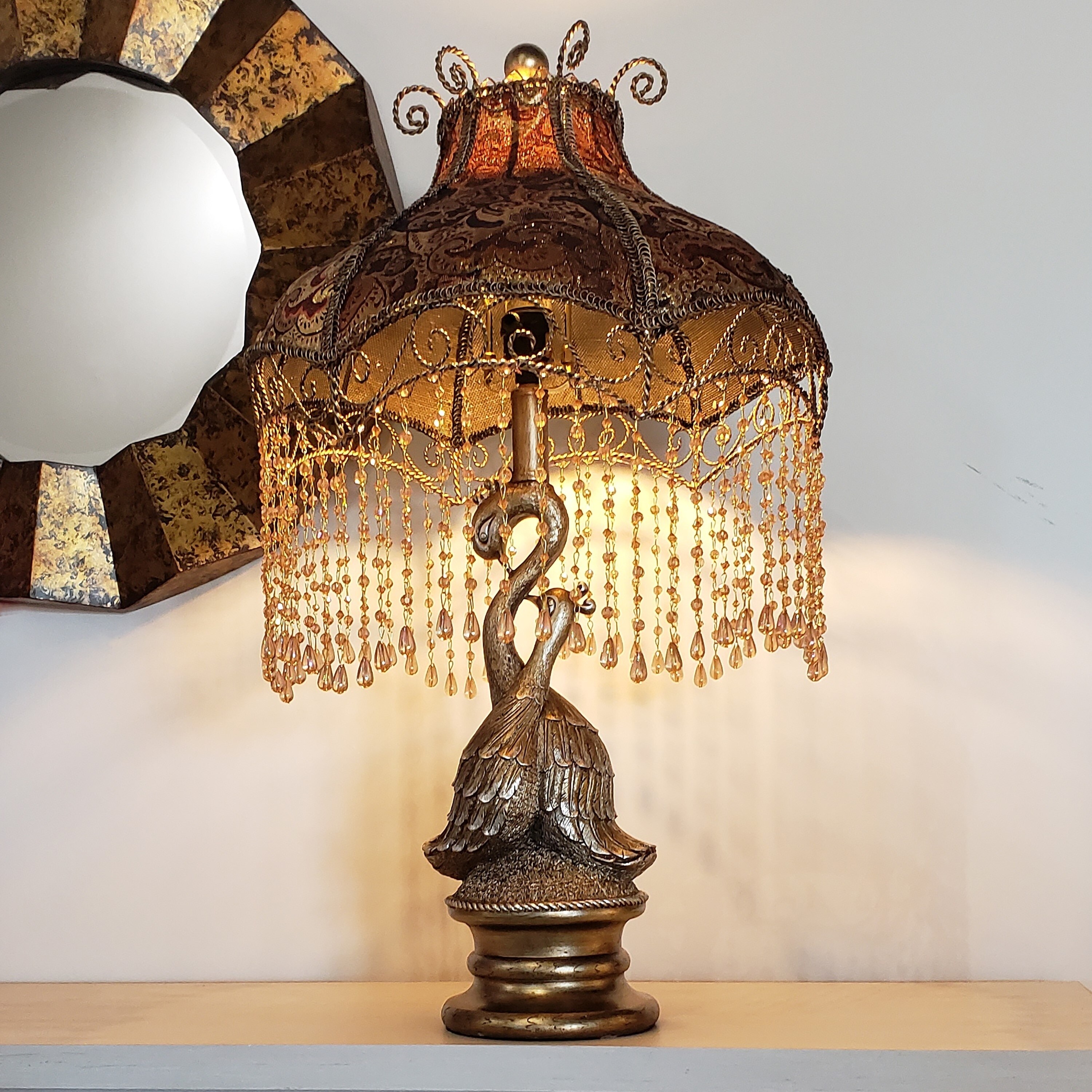 beaded table lamp