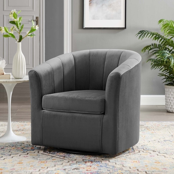 Prospect Performance Velvet Swivel Armchair. Opens flyout.