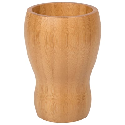 Creative Home Gourd Shaped Bamboo Bathroom Tumbler, Toothbrush Holder, Multi-Purpose Holder - Brown - 3-3/8" x 3-3/8" x 4-3/4"