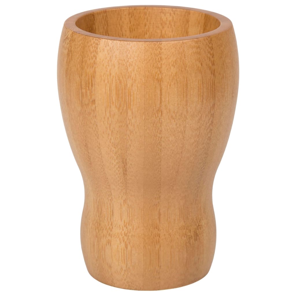 Creative Home Gourd Shaped Bamboo Bathroom Tumbler, Toothbrush Holder, Multi-Purpose Holder - Brown - 3-3/8" x 3-3/8" x 4-3/4"