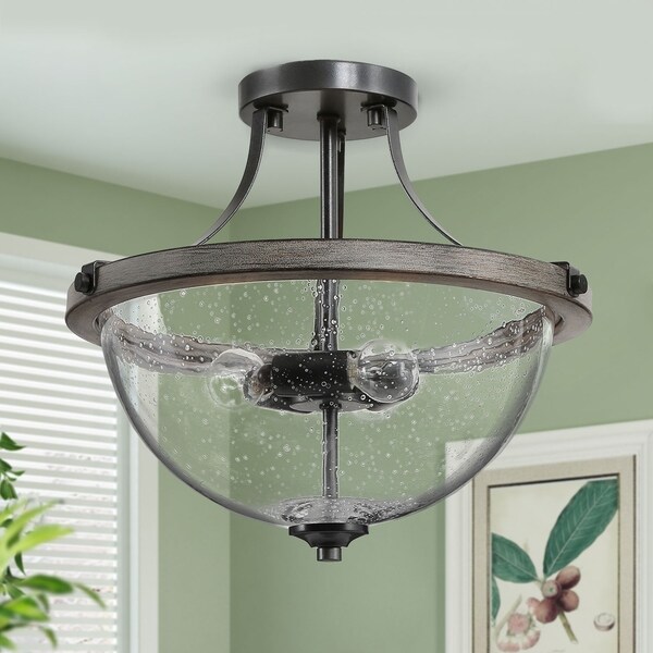 semi flush 3 light ceiling lights
