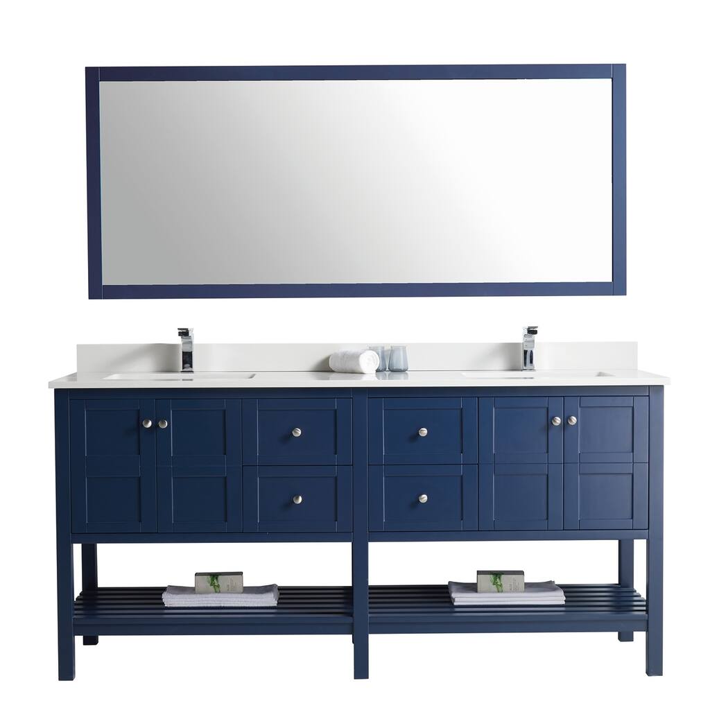 Four Door Four Drawer Soft Close bathroom cabinet without mirror