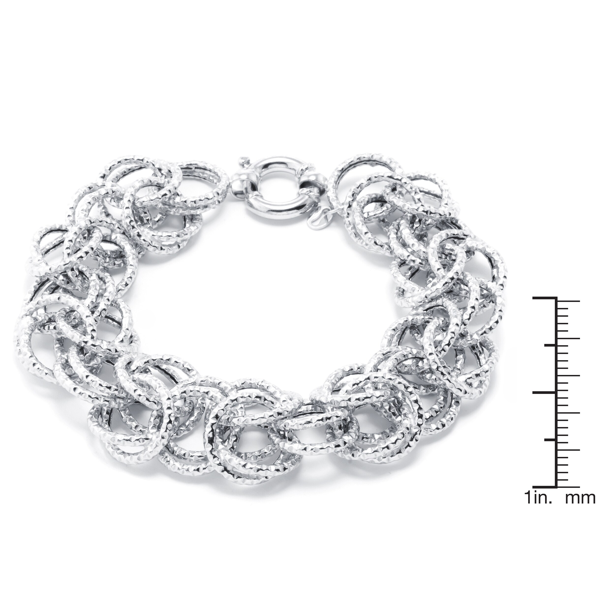 Sterling Silver Interlock Links Bracelet 30956203 Sterling Silver Interlock Links