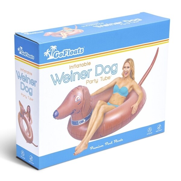 Float in Style for Adults and Inflatable Wiener Dog Party Tube 