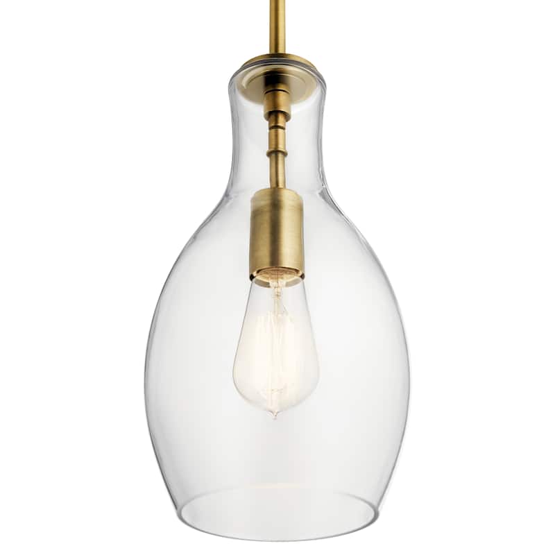 Kichler Lighting Everly 1-Light Mini Pendant Natural Brass