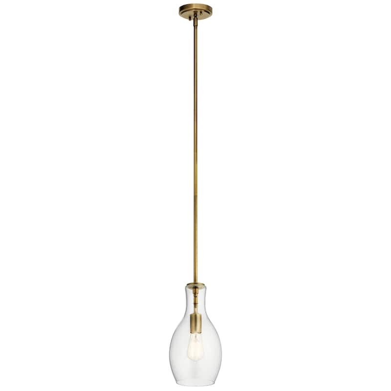 Kichler Lighting Everly 1-Light Mini Pendant Natural Brass