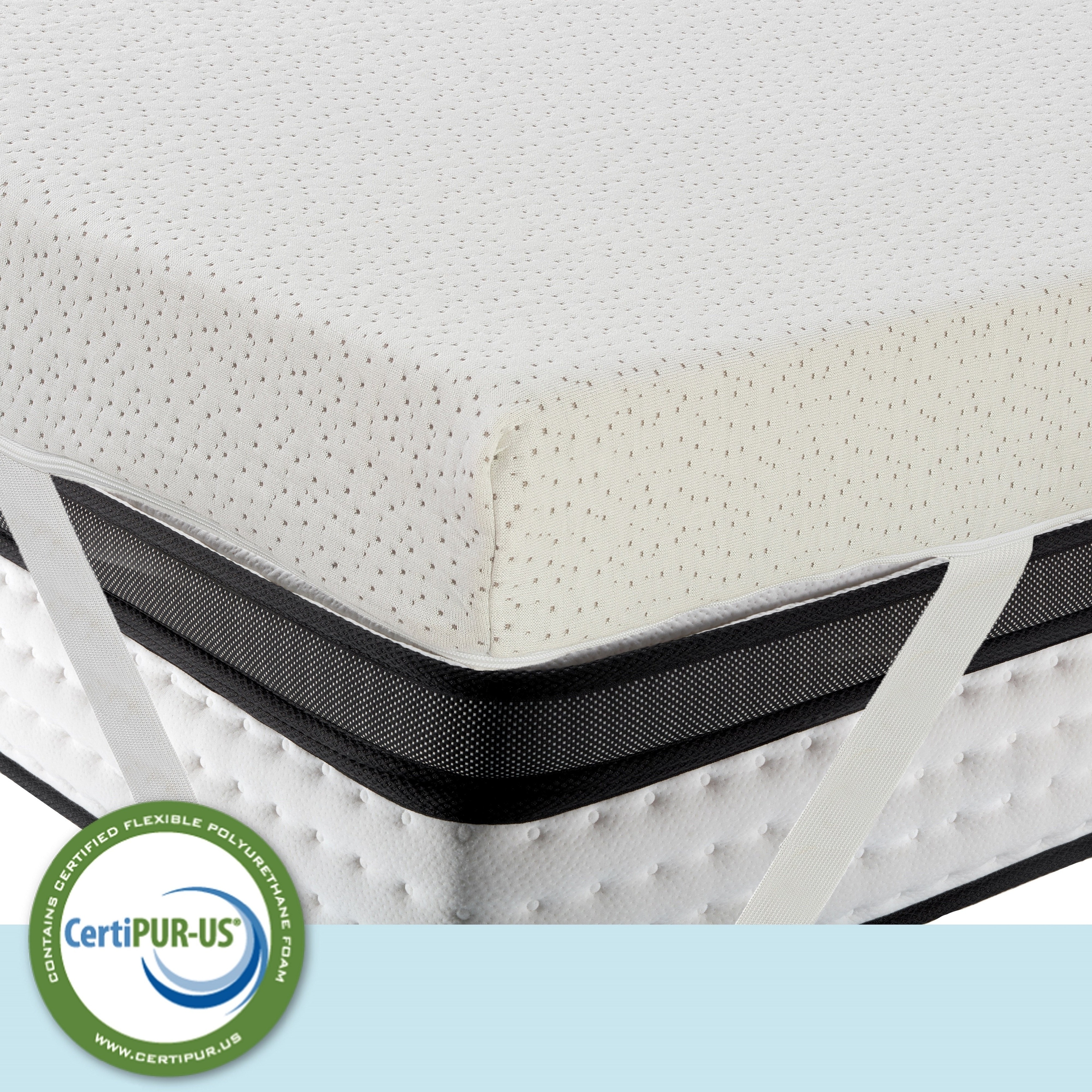 LuxyFluff 3-Inch Gel-Infused Memory Foam Mattress Topper with Ventilated  Removable Washable Bamboo Cooling Cover, Corner Straps - On Sale - Bed Bath  & Beyond - 30956800