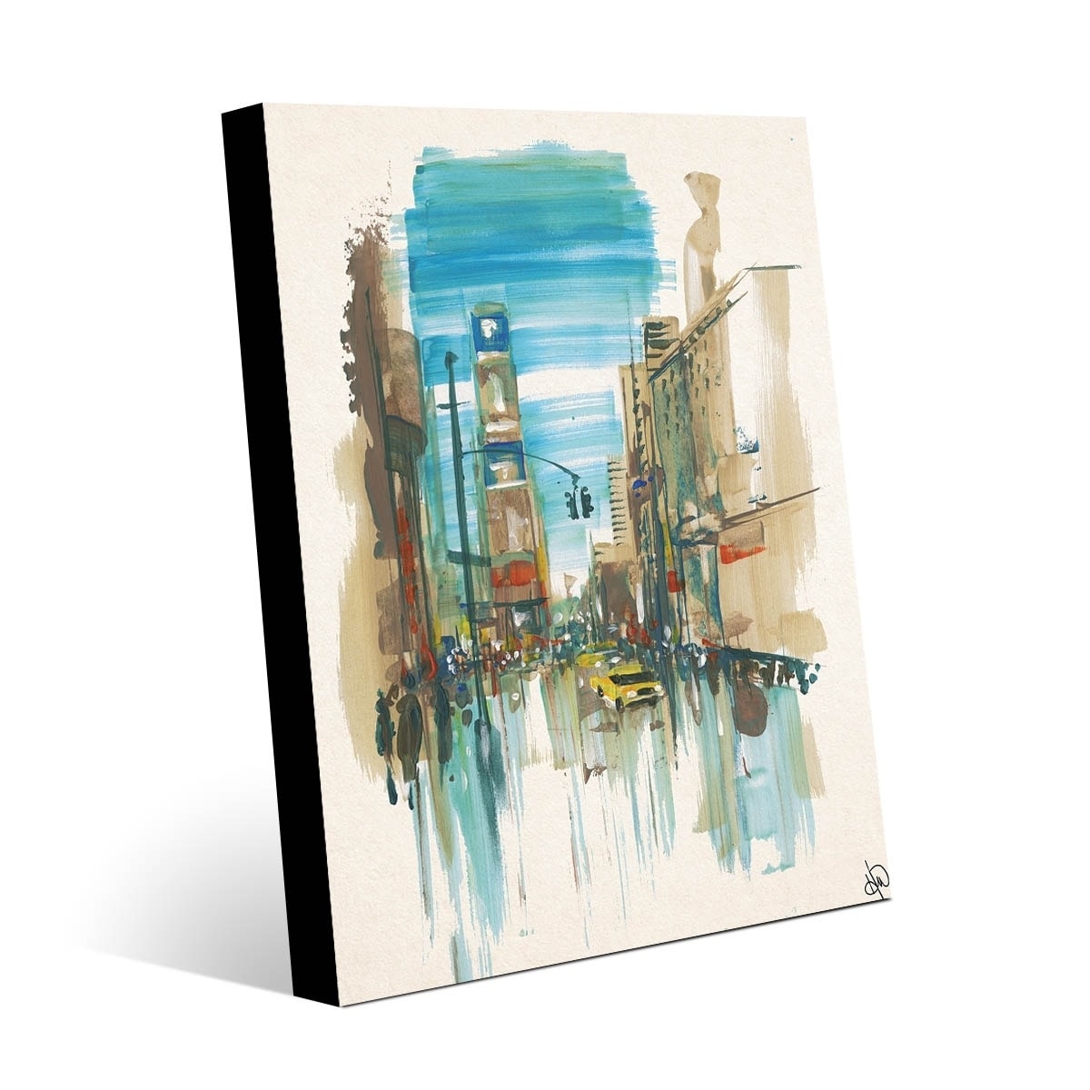 Kathy Ireland Midtown New York Watercolor on Metal Wall Art Print