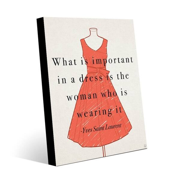 Kathy Ireland Yves Saint Laurent Quote with Red Dress on Metal Wall Art  Print - Bed Bath & Beyond - 30957138