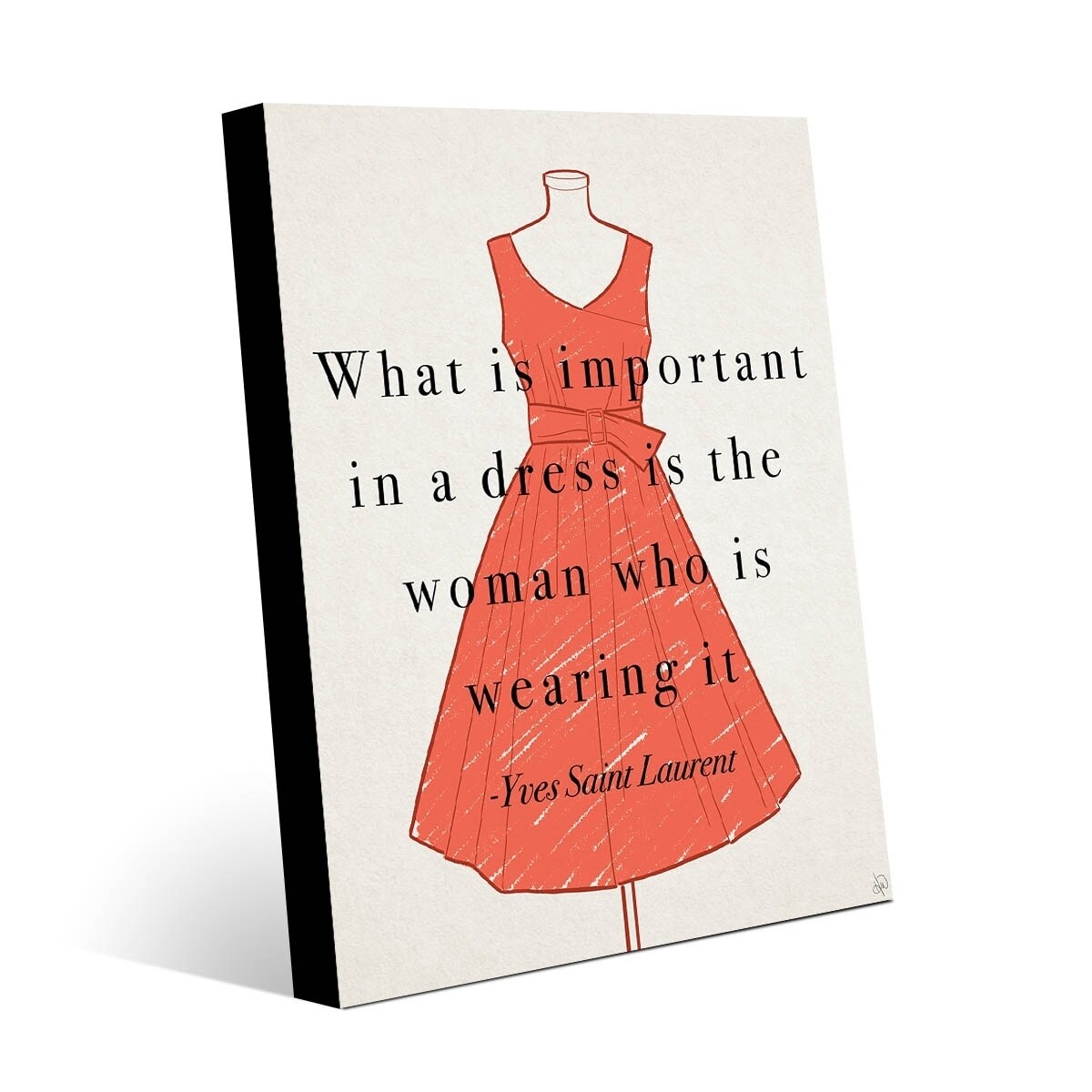 Kathy Ireland Yves Saint Laurent Quote with Red Dress on Metal Wall Art  Print - Bed Bath & Beyond - 30957138