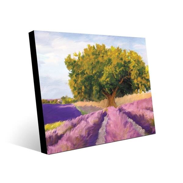 Kathy Ireland Lush Lavendar Field Landscape on Metal Wall Art Print