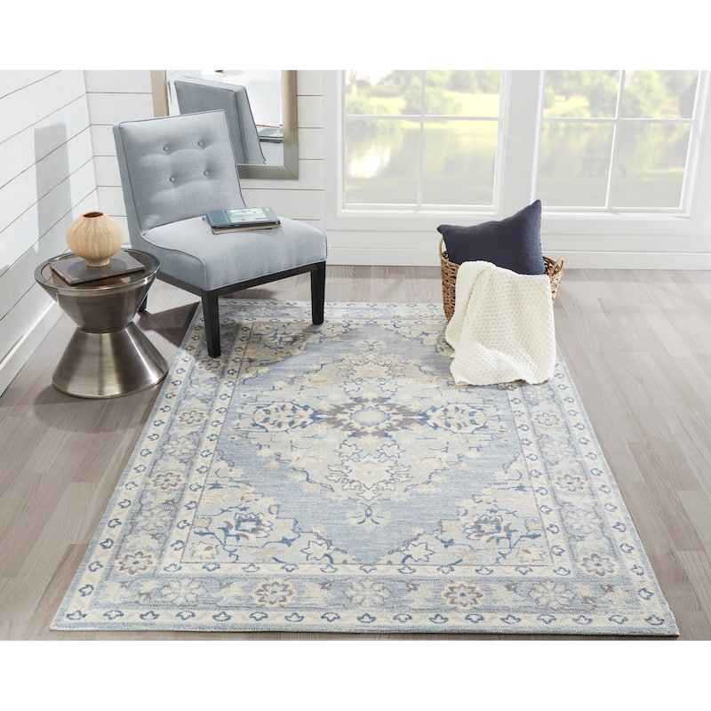 Momeni Anatolia Wool and Nylon Traditional Medallion Area Rug