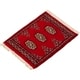 preview thumbnail 3 of 7, Hand-knotted Finest Peshawar Bokhara Red Wool Rug