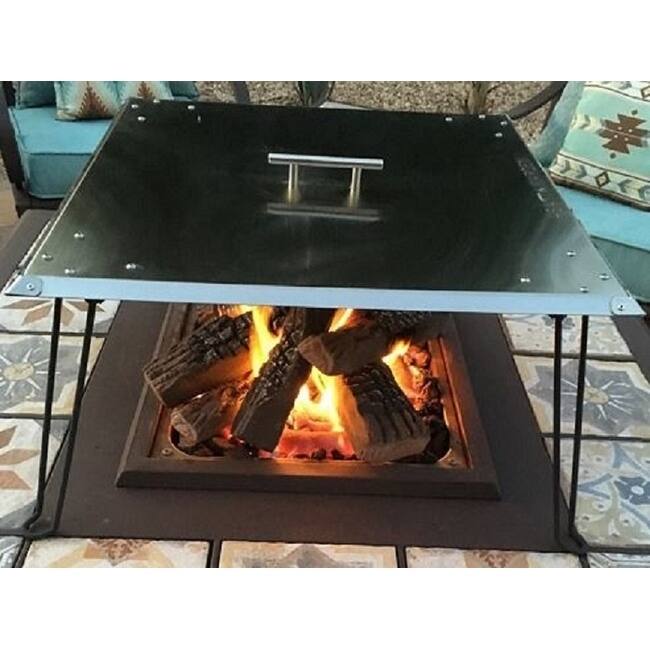 Heat Warden Fire Pit Heat Deflector in Stainless Steel