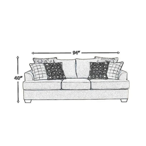 Fabric Upholstered Queen Sofa Sleeper With Piping Details Fabric Upholstered Queen Sofa Sleeper