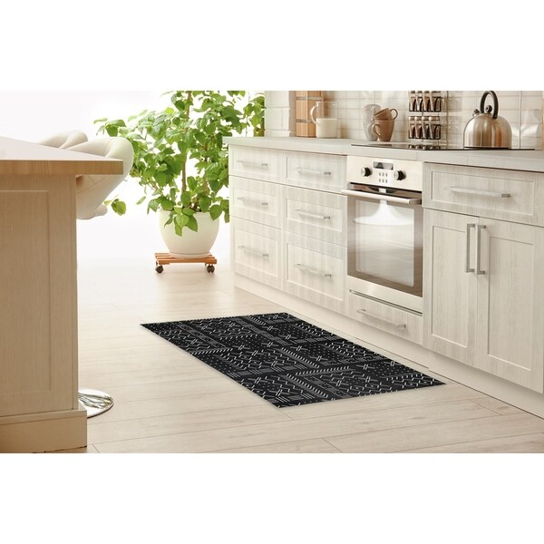 EDAN BLACK Kitchen Mat by Kavka Designs - Overstock - 30961442