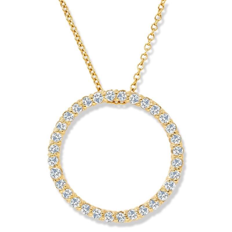 1/2ct Circle Of Life Lab Grown Diamond Pendant Yellow Gold Necklace