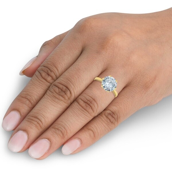 2 carat solitaire diamond ring yellow gold