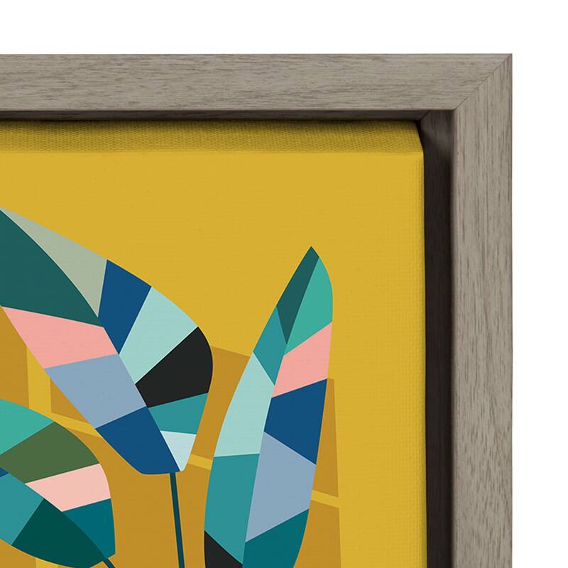 Kate and Laurel Sylvie Plant Lady Framed Canvas by Rachel Lee
