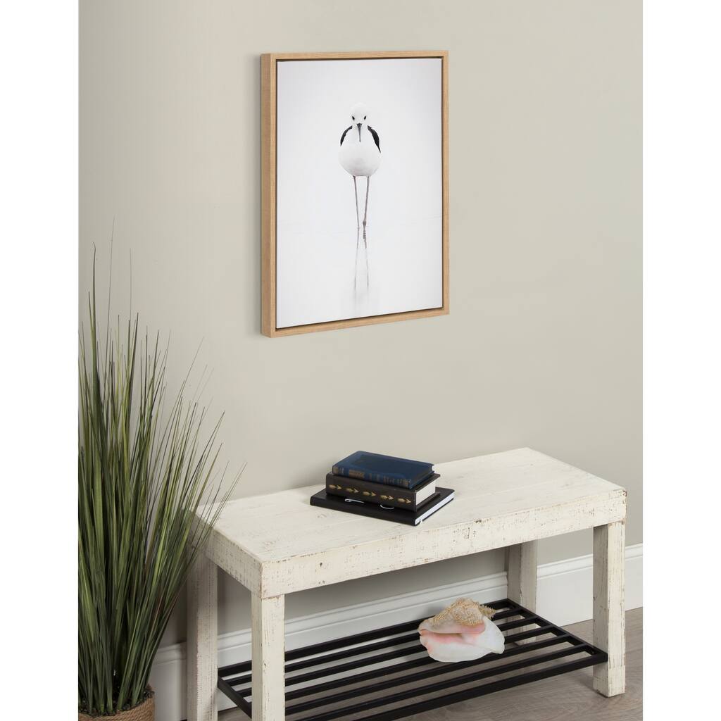 Kate and Laurel Sylvie Seagull Framed Canvas by Tai Prints